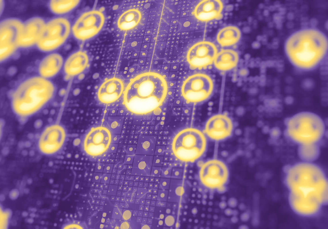 digital people icon background